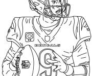 Coloriage Joe Burrow pendant un match de Super Bowl