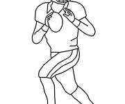 Coloriage Joueur de football am&eacute;ricain du Super Bowl facile