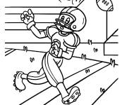 Coloriage Joueur de Super Bowl attrape la ballon