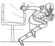 Coloriage Joueur de Super Bowl en match de football
