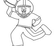 Coloriage Joueur de Super Bowl en maternelle