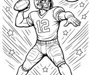 Coloriage Joueur du Super Bowl
