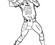 Coloriage Joueur Super Bowl d&eacute;taill&eacute;