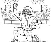 Coloriage Joueur vainqueur du Super Bowl
