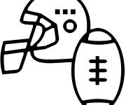 Coloriage Les &eacute;quipements du Super Bowl en emoji