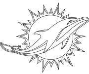 Coloriage logo des dauphins de Miami de super bowl