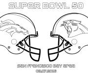 Coloriage et dessins gratuit Match de Super Bowl 50 à imprimer