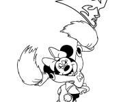 Coloriage Minnie Mouse supporteur de Super Bowl