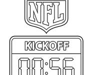 Coloriage Minuteur de coup d'envoi de Super Bowl