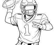 Coloriage Quart-arri&egrave;re du Super Bowl