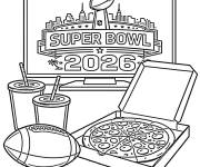 Coloriage Soir&eacute;e Super Bowl