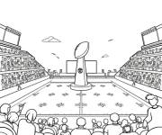 Coloriage Spectacle &agrave; l'inauguration de  Super Bowl