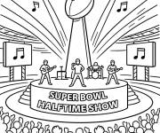 Coloriage Spectacle de la mi-temps du Super Bowl