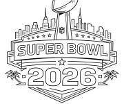 Coloriage Super Bowl 2026