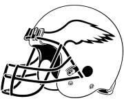 Coloriage et dessins gratuit Super Bowl Casque des Eagles de Philadelphie à imprimer
