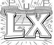 Coloriage Super Bowl LX pour maternelle