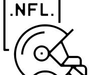 Coloriage et dessins gratuit Super Bowl NFL en &eacute;moji à imprimer