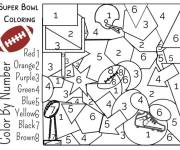 Coloriage Super Bowl par num&eacute;ro