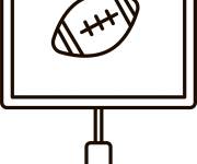 Coloriage et dessins gratuit Super Bowl Poteau de but de football à imprimer