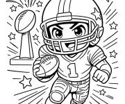 Coloriage Super Bowl pour enfants