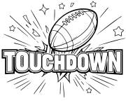 Coloriage Super Bowl Touchdown