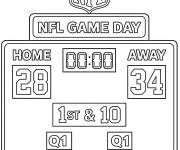 Coloriage Tableau de scores &agrave; la Super Bowl