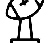Coloriage et dessins gratuit Troph&eacute;e du Super Bowl en emoji à imprimer