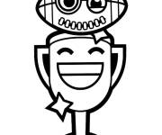 Coloriage Troph&eacute;e et ballon de Super Bowl