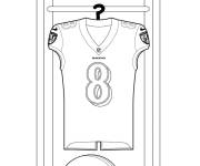 Coloriage Uniformes de l'&eacute;quipe des Ravens de Baltimore