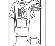 Coloriage Vestiaire de football &agrave; la Super Bowl