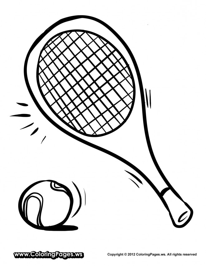 Coloriage et dessins gratuits Équipements de Tennis à imprimer