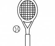 Coloriage Équipements de Tennis maternelle
