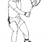 Coloriage Le Backhand de Tennis