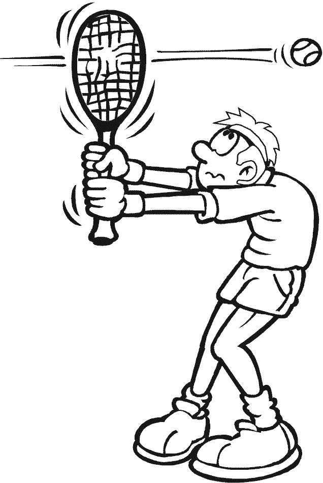 Coloriage et dessins gratuits Tennis humour pour enfant à imprimer