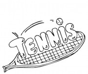 Coloriage Tennis Logo