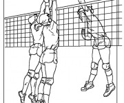 Coloriage Attaque de Volleyball