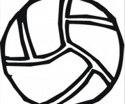 Coloriage Ballon de Volleyball tracé