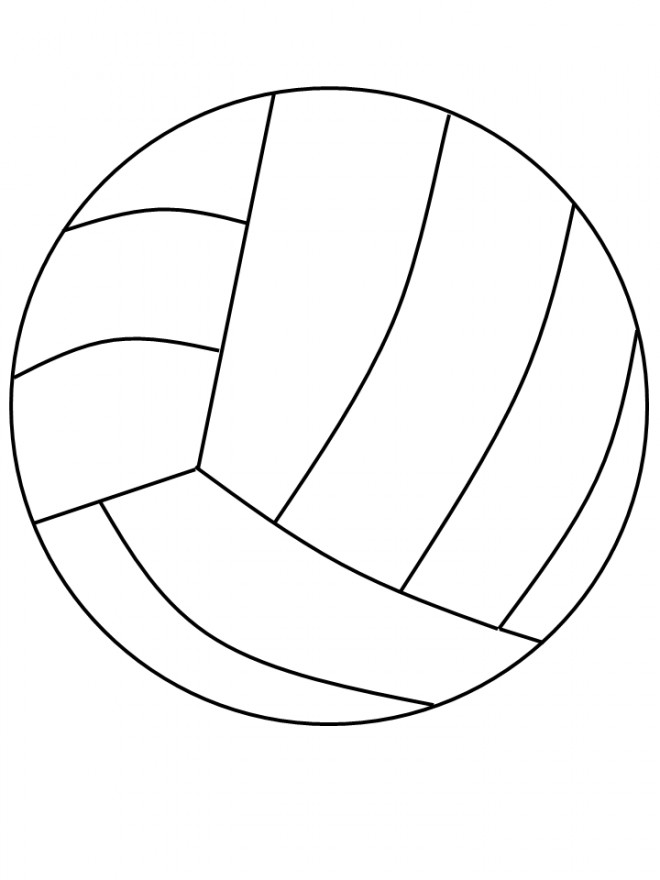 Coloriage Ballon Volleyball en ligne dessin gratuit à imprimer