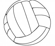 Coloriage et dessins gratuit Ballon Volleyball facile à imprimer