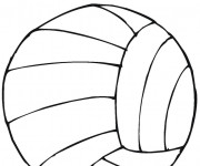 Coloriage Ballon Volleyball simple