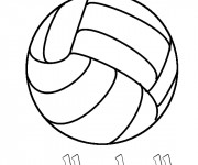 Coloriage Ballon Volleyball stylisé