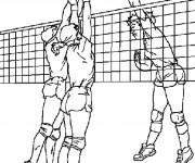 Coloriage Filet de Volleyball