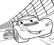 Coloriage Flash Mcqueen dessin animé