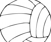 Coloriage Jouant Volleyball