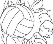 Coloriage Le ballon br&ucirc;l&eacute;