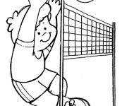 Coloriage Le mur de Volleyball
