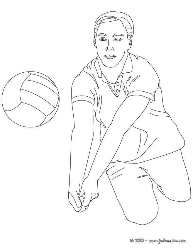Coloriage et dessins gratuits Manchette de ballon Volleyball stylisé à imprimer