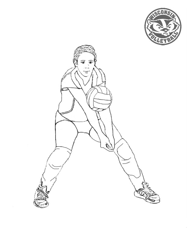 Coloriage et dessins gratuits Manchette Volleyball à imprimer