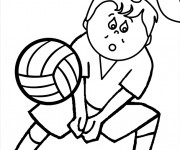 Coloriage Manchette Volleyball vecteur