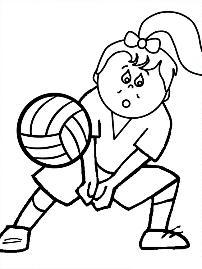 Coloriage et dessins gratuits Manchette Volleyball vecteur à imprimer
